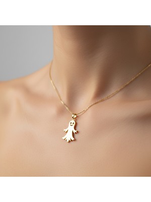 TabiTela 14 ayar altın kolye ucu hayalet   GM3938 1 gr