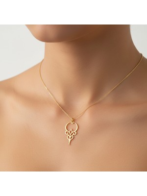 Tabitela 8 Ayar Altın Kolye Ucu Ceren Ya Karaca GM4110 1 gr