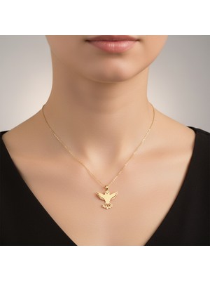 TabiTela 8 ayar altın kolye ucu şahin   GM4625 0.5 gr