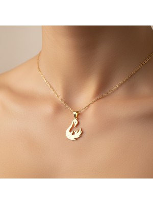 TabiTela 8 ayar altın kolye ucu kuğu GM5076 0.5 gr