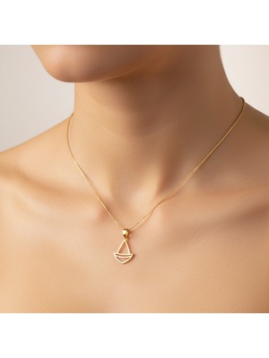 Tabitela 14 Ayar Altın Kolye Ucu Kağıttan Tekne   GM4834 1 gr