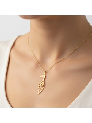 TabiTela 14 ayar altın kolye ucu leylek GM5746 1 gr