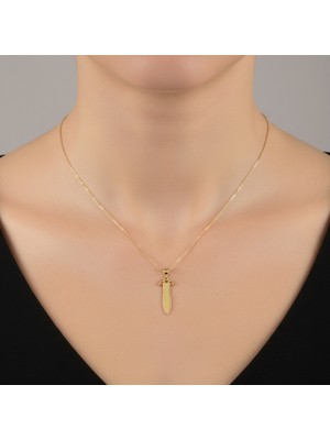 Tabitela 14 Ayar Altın Kolye Ucu Hançer   GM4512 0.5 gr