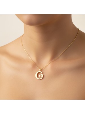 TabiTela 14 ayar altın kolye ucu Harf G   GM6047 1 gr