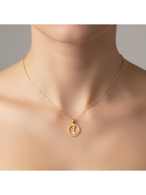 TabiTela 8 ayar altın kolye ucu çapa   GM6367 1 gr