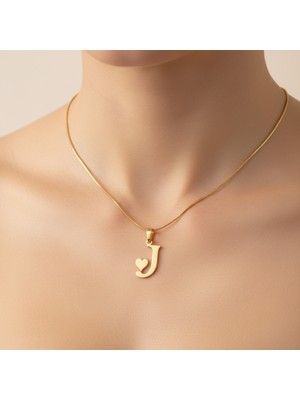 TabiTela 14 ayar altın kolye ucu Harf J   GM6087 1 gr