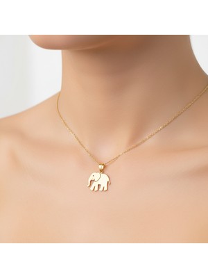 Tabitela 14 Ayar Altın Kolye Ucu Fil GM4576 1 gr