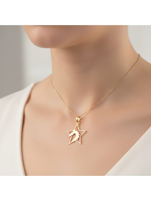 TabiTela 8 ayar altın kolye ucu ejderha   GM6671 1 gr