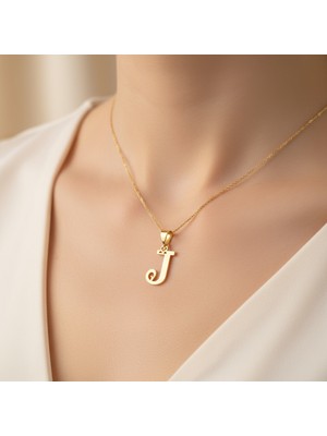 TabiTela 8 ayar altın kolye ucu Harf J   GM6081 1 gr