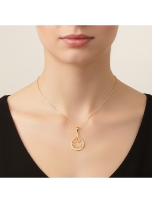TabiTela 14 ayar altın kolye ucu bulut GM5942 1 gr