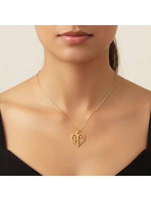 TabiTela 14 ayar altın kolye ucu Harf H   GM6061 0.5 gr