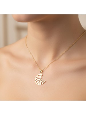 TabiTela 14 ayar altın kolye ucu kruvasan   GM4379 0.5 gr