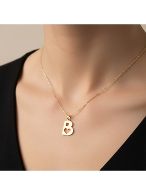 TabiTela 8 ayar altın kolye ucu Harf B   GM6011 0.5 gr