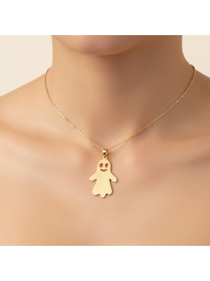 TabiTela 14 ayar altın kolye ucu hayalet   GM3941 1 gr
