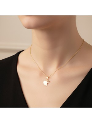 TabiTela 14 ayar altın kolye ucu Harf F   GM6045 0.5 gr