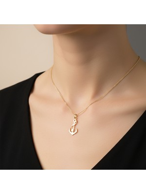 TabiTela 14 ayar altın kolye ucu çapa   GM6372 0.5 gr