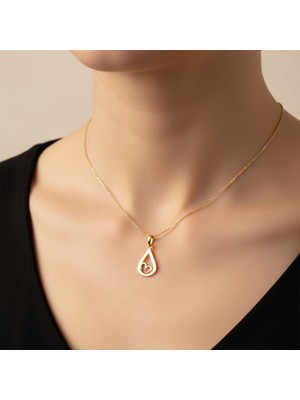 Tabitela 8 Ayar Altın Kolye Ucu Harf A   GM6004 1 gr