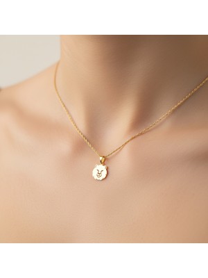 Tabitela 8 Ayar Altın Kolye Ucu Aslan   GM3334 0.5 gr