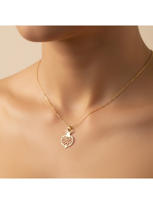 Tabitela 14 Ayar Altın Kolye Ucu Nar GM4897 0.5 gr