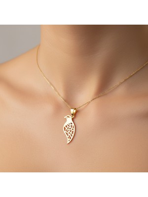 TabiTela 8 ayar altın kolye ucu şahin   GM4612 1 gr