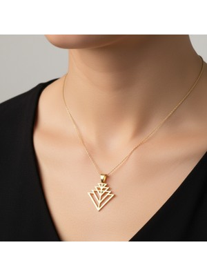 TabiTela 8 ayar altın kolye ucu ok   GM6425 0.5 gr