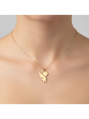 TabiTela 14 ayar altın kolye ucu küçük melek   GM6528 0.5 gr