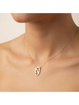 TabiTela 14 ayar altın kolye ucu Harf N   GM6138 1 gr