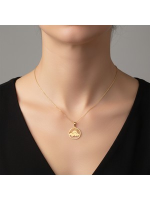 TabiTela 14 ayar altın kolye ucu bulut GM5939 1 gr