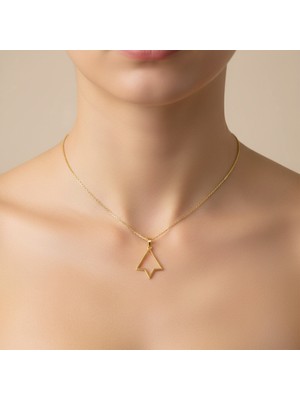 TabiTela 14 ayar altın kolye ucu üçgen   GM5782 1 gr