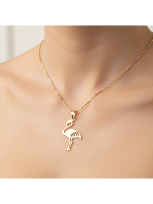 Tabitela 8 Ayar Altın Kolye Ucu Flamingo GM6924 1 gr