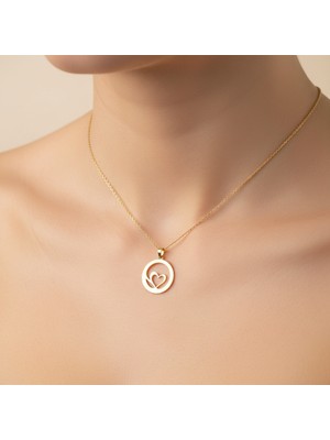 TabiTela 8 ayar altın kolye ucu "O"harfi GM6151 0.5 gr