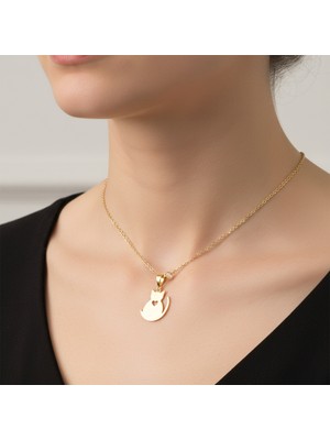 Tabitela 8 Ayar Altın Kolye Ucu Kedi GM6272 0.5 gr