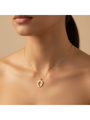 TabiTela 14 ayar altın kolye ucu nal   GM3972 1 gr