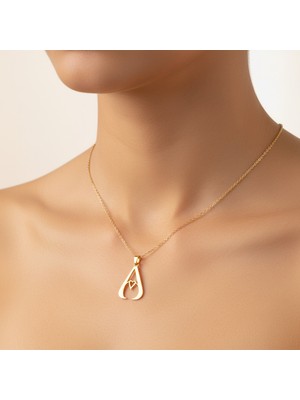 Tabitela 14 Ayar Altın Kolye Ucu Harf A   GM6000 1 gr