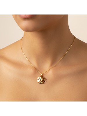 Tabitela 14 Ayar Altın Kolye Ucu Deniz Kabuğu   GM5013 0.5 gr