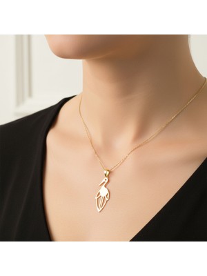 TabiTela 14 ayar altın kolye ucu leylek GM5739 1 gr
