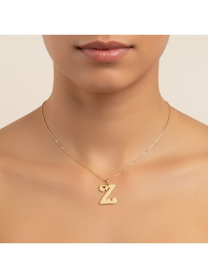 TabiTela 8 ayar altın kolye ucu "Z"harfi GM6255 1 gr