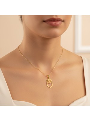 TabiTela 14 ayar altın kolye ucu kapı GM5514 1 gr