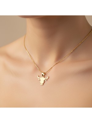 Tabitela 8 Ayar Altın Kolye Ucu Boğa GM6793 1 gr