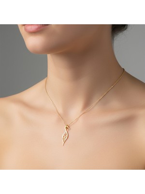 TabiTela 14 ayar altın kolye ucu leylek GM5731 1 gr