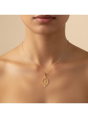 Tabitela 14 Ayar Altın Kolye Ucu Yaprak GM7297 1 gr