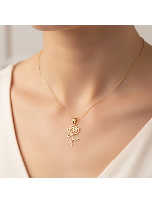 TabiTela 8 ayar altın kolye ucu çiçek GM6931 0.5 gr