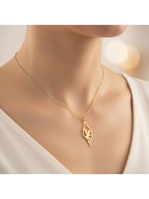 TabiTela 14 ayar altın kolye ucu küçük melek   GM6544 1 gr