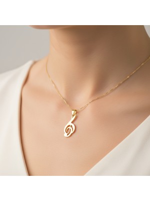 TabiTela 8 ayar altın kolye ucu müzik notası   GM7623 1 gr