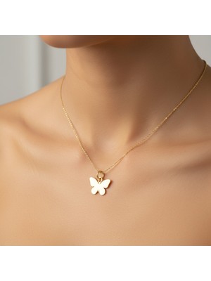 Tabitela 14 Ayar Altın Kolye Ucu Kelebek GM6806 1 gr