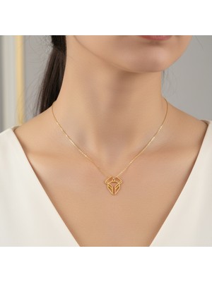 TabiTela 14 ayar altın kolye ucu Boğa   GM8219 1 gr