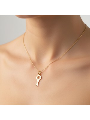 TabiTela 14 ayar altın kolye ucu anahtar GM7229 0.5 gr