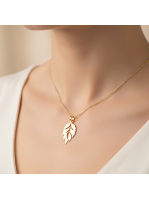 Tabitela 14 Ayar Altın Kolye Ucu Yaprak GM7302 1 gr