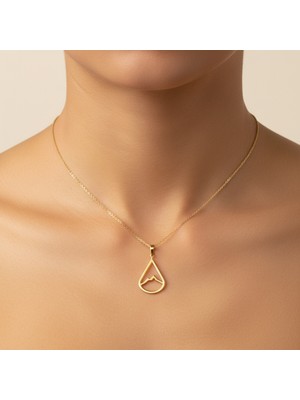 TabiTela 14 ayar altın kolye ucu dağ GM7559 0.5 gr