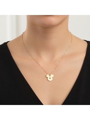 TabiTela 8 ayar altın kolye ucu Mickey Mouse   GM7523 1 gr